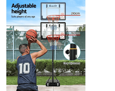 Adjustable Basketball Hoop 1.6 to 2.1m - The Shopsite